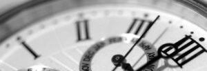 Picture of an old style clock face and hands
