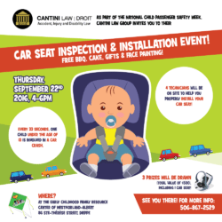 CLG Injury Law is proud to host the car seat inspection & installation event held annually in September. The event is part of the National Child Passenger Safety Week.