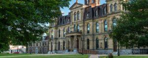 A beautiful picture of the legislature in Fredericton, New Brunswick.