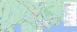 511 Weather and Traffic map for Halifax, Nova Scotia