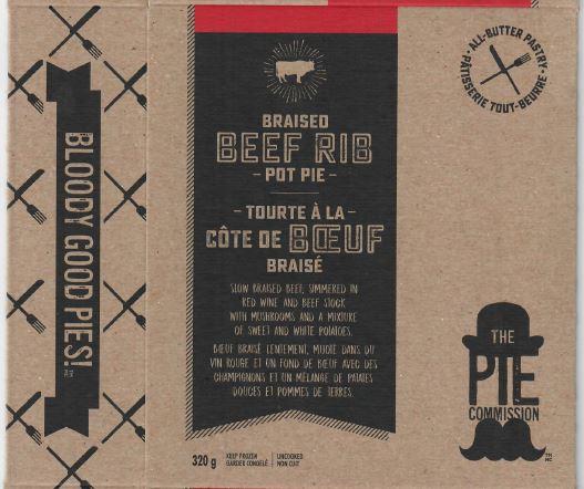 The Pie Commission Braised Beef Rib Pot Pie 200 g Front